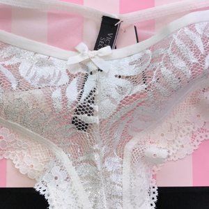 VERY SEXY Palm Lace Cheeky Panty Coconut White